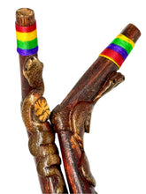 Load image into Gallery viewer, Tepi (serving pipe), Palo Sangre with snake and leaf carving