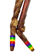 Load image into Gallery viewer, Tepi (serving pipe), Palo Sangre with snake and leaf carving