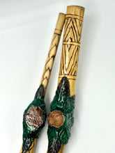 Load image into Gallery viewer, Tepi (serving pipe), Carved bamboo with caapi vine wood