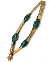 Load image into Gallery viewer, Tepi (serving pipe), Carved bamboo with caapi vine wood