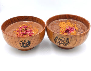 Engraved Wooden Cacao Bowls